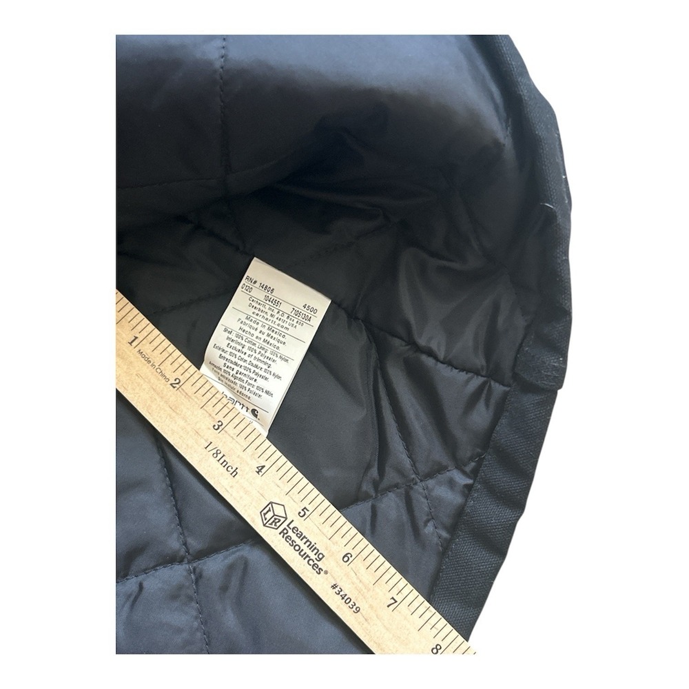 Carhartt Men's Black Traditional Coat/Arctic-Quilt Lined C003-BLK Size L Tall - Picture 6 of 9